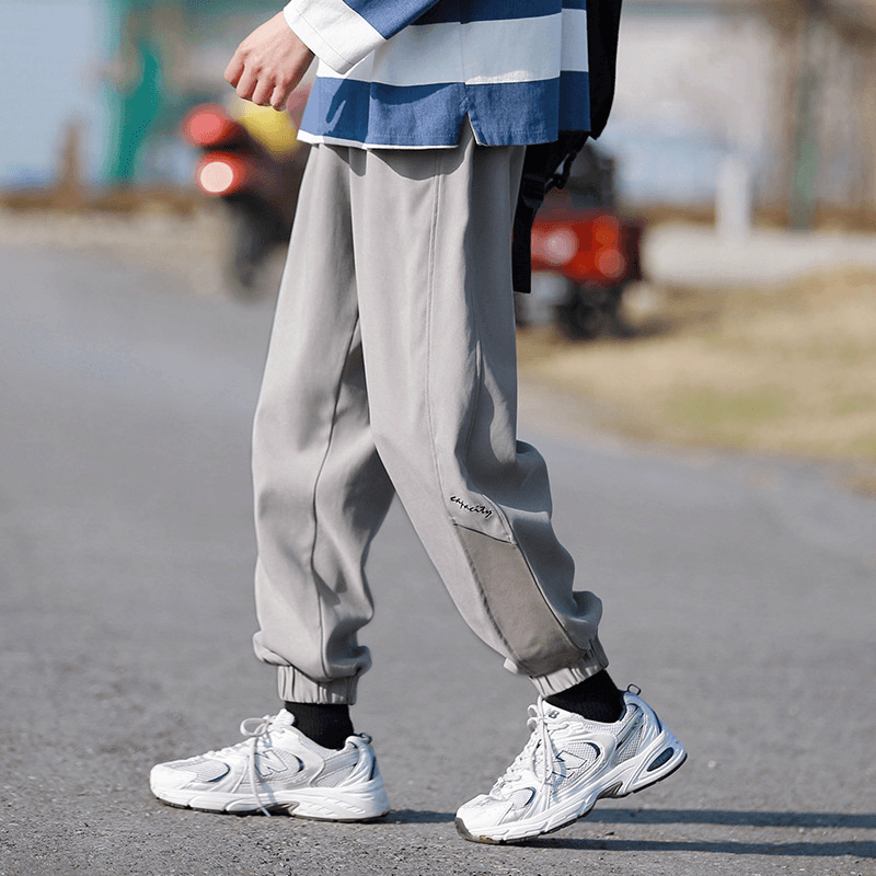 Men'S Brushed Stitching Casual Pants - MRSLM