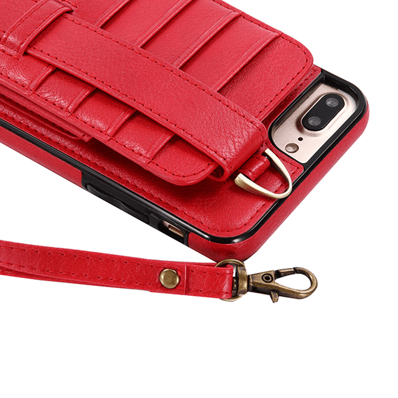 Genuine Leather Multifunctional Iphone6/6S/6 Plus/6S Plus/7/7 plus Case Wallet Card Holder Phone Bag - MRSLM