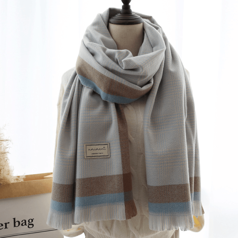 Thickened Cashmere Thermal Shawl Dual-Use Scarf - MRSLM