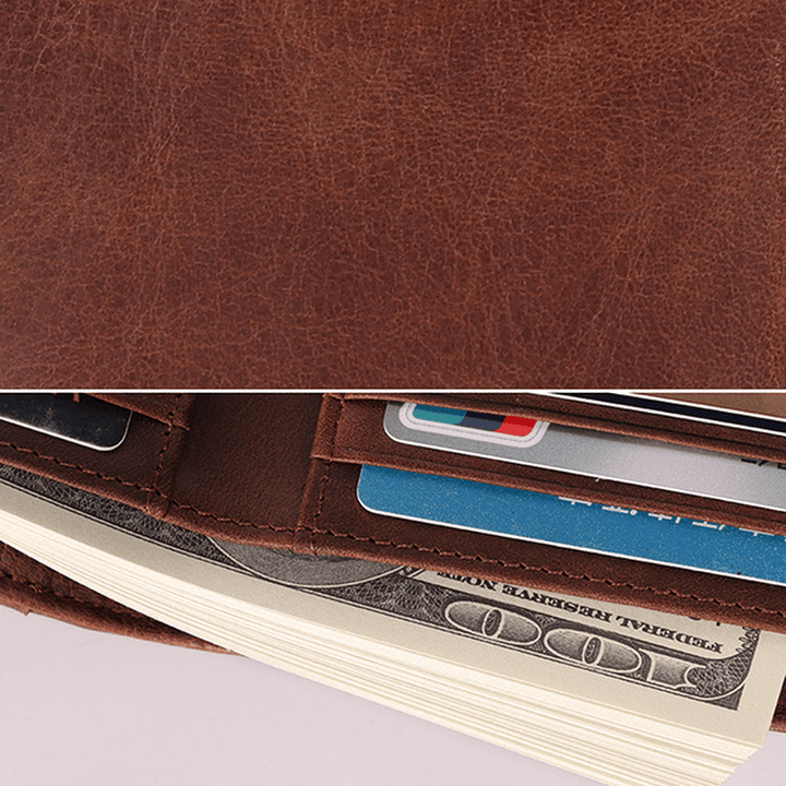 RFID Antimagnetic Genuine Leather 12 Card Slots Wallet - MRSLM