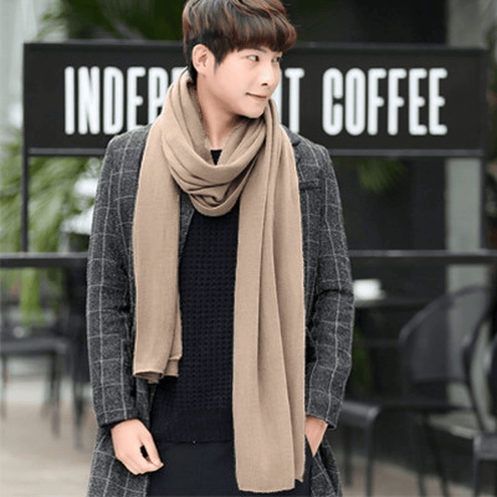 Casual Solid Color Warm and Long Couple Scarf - MRSLM