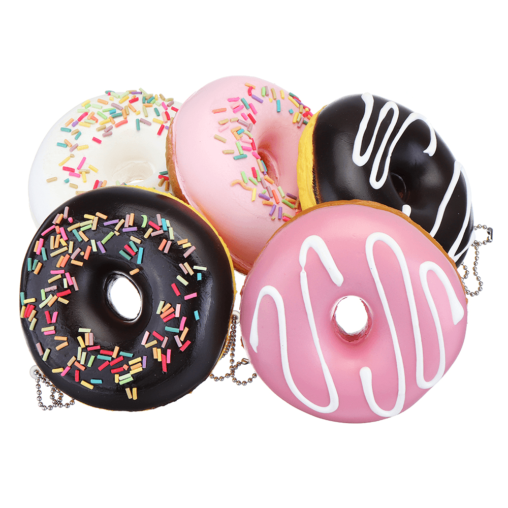 Cake Squishy Chocolate Donuts 9CM Scented Doughnuts Squeeze Jumbo Gift Collection with Packaging - MRSLM