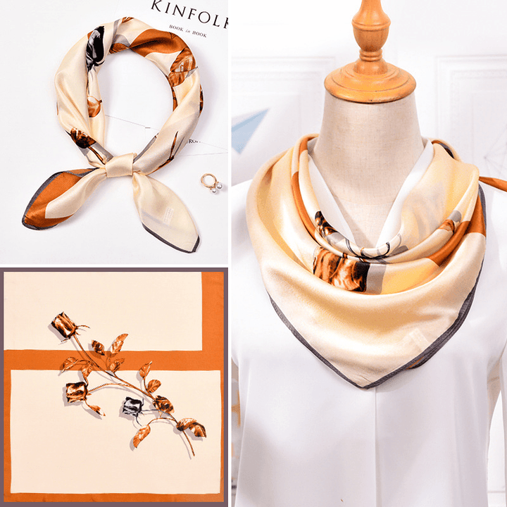 New Spring Silk Scarf Small Square Scarf Hangzhou Silk Thin Scarf - MRSLM