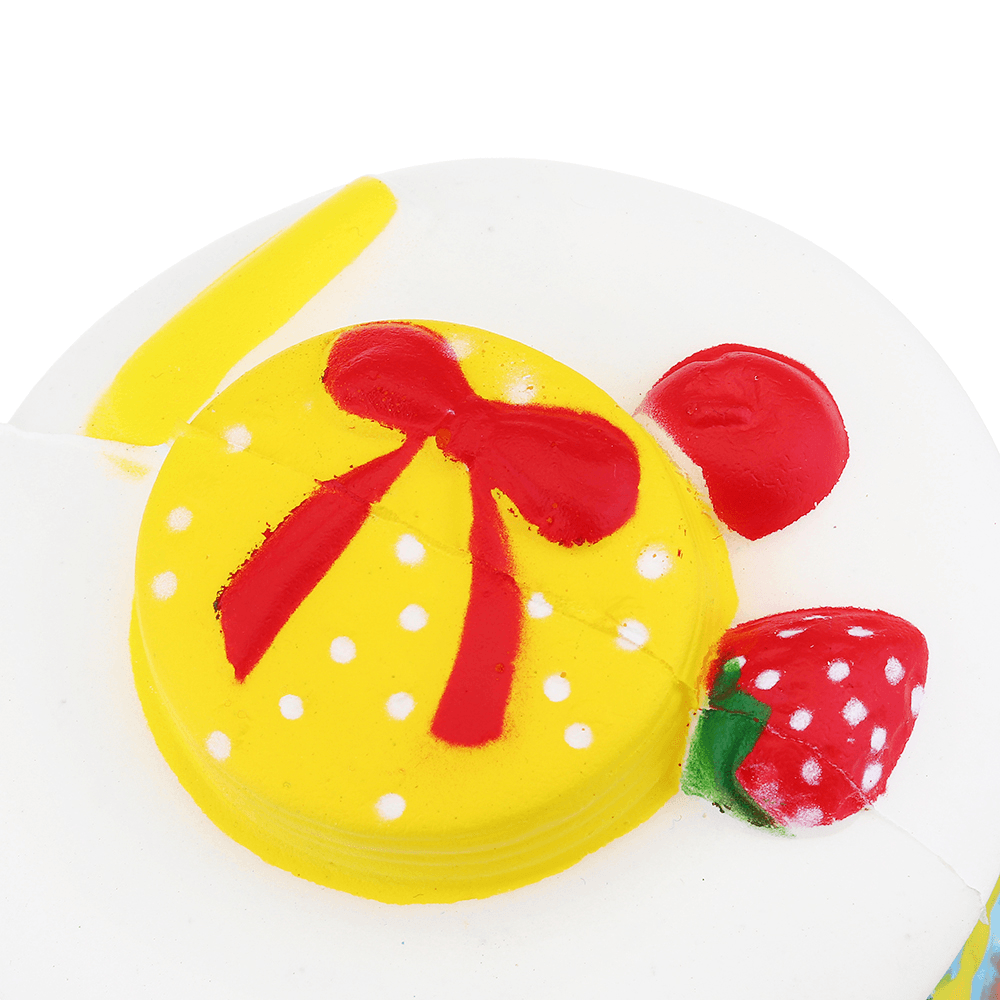 Strawberry Cream Cake Squishy 8*8CM Jumbo Slow Rising Rebound Toys with Packaging Gift Collection - MRSLM