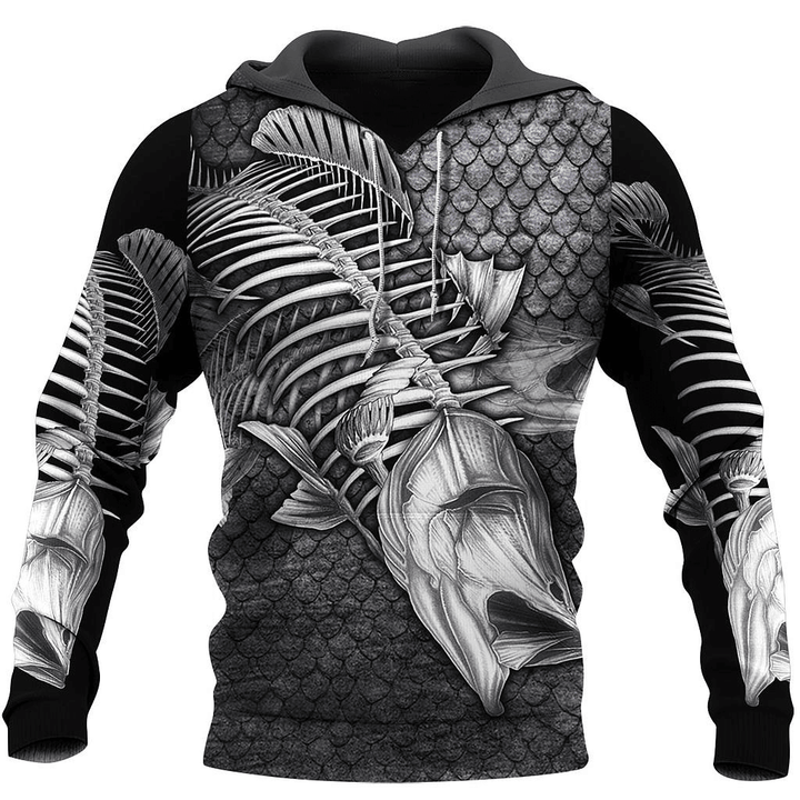 Fishing Enthusiasts Hoodie Digital Printing Outdoor Sports Loose Hoodie with Hood - MRSLM