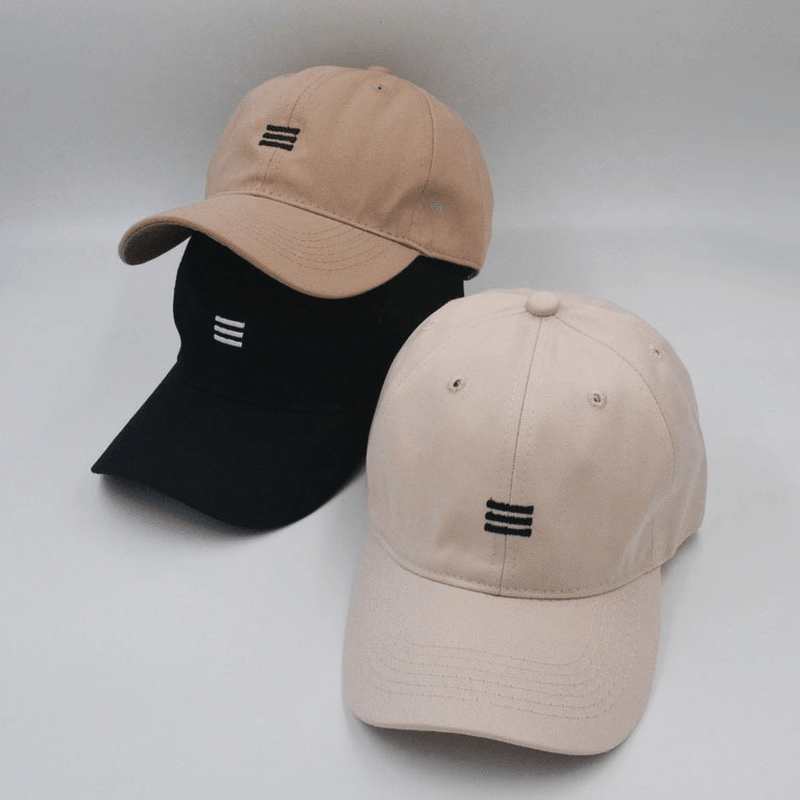 Three Bar Baseball Cap Men'S Soft Top Casual - MRSLM