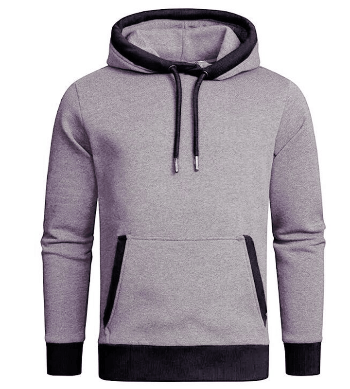 Solid Color plus Fleece Hooded Sweater Loose Men'S Clothing - MRSLM