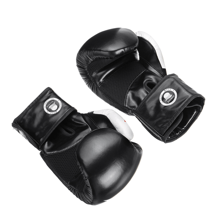 1 Pair Adult Boxing Gloves Professional Mesh Breathable PU Leather Gloves Sanda Boxing Training Accessories - MRSLM