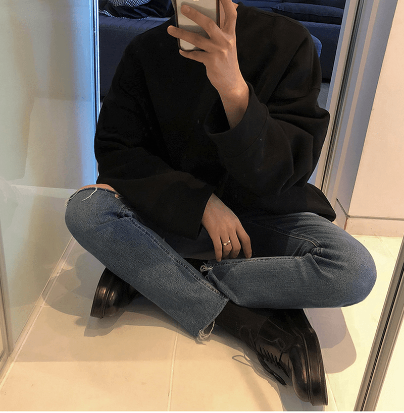 Mrcyc Autumn and Winter Loose Fitting Pullover round Neck Sweater Men''S and Women''S Long Sleeve Korean Cotton Bottomed Shirt - MRSLM