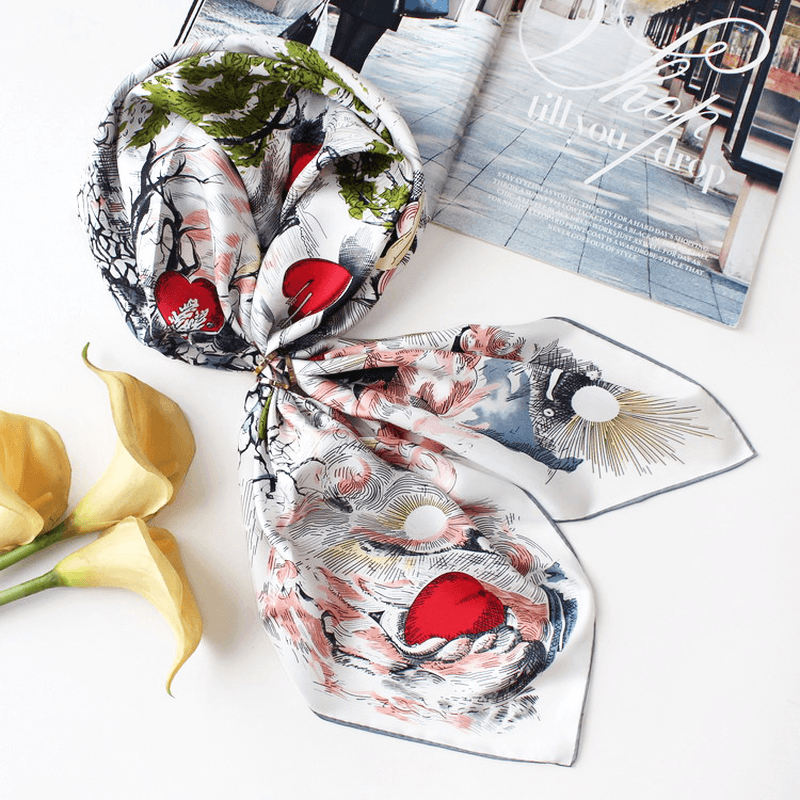 Sweet Temperament Silk Scarf Women - MRSLM