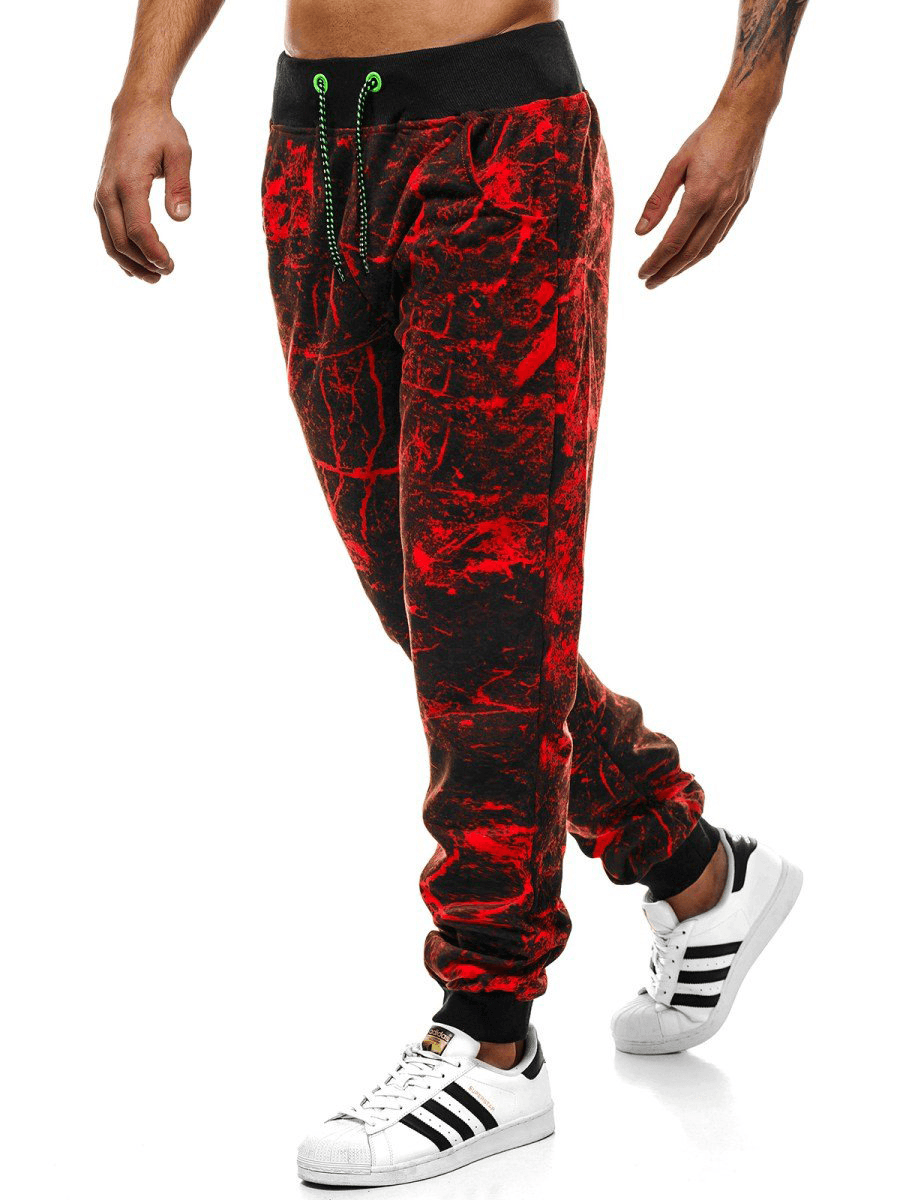 Men'S Slim Ladder Cloud Printed Fashion Street Pants - MRSLM