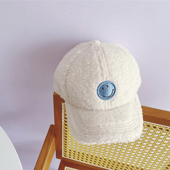 Children'S Lamb Wool Warm Baseball Hat - MRSLM