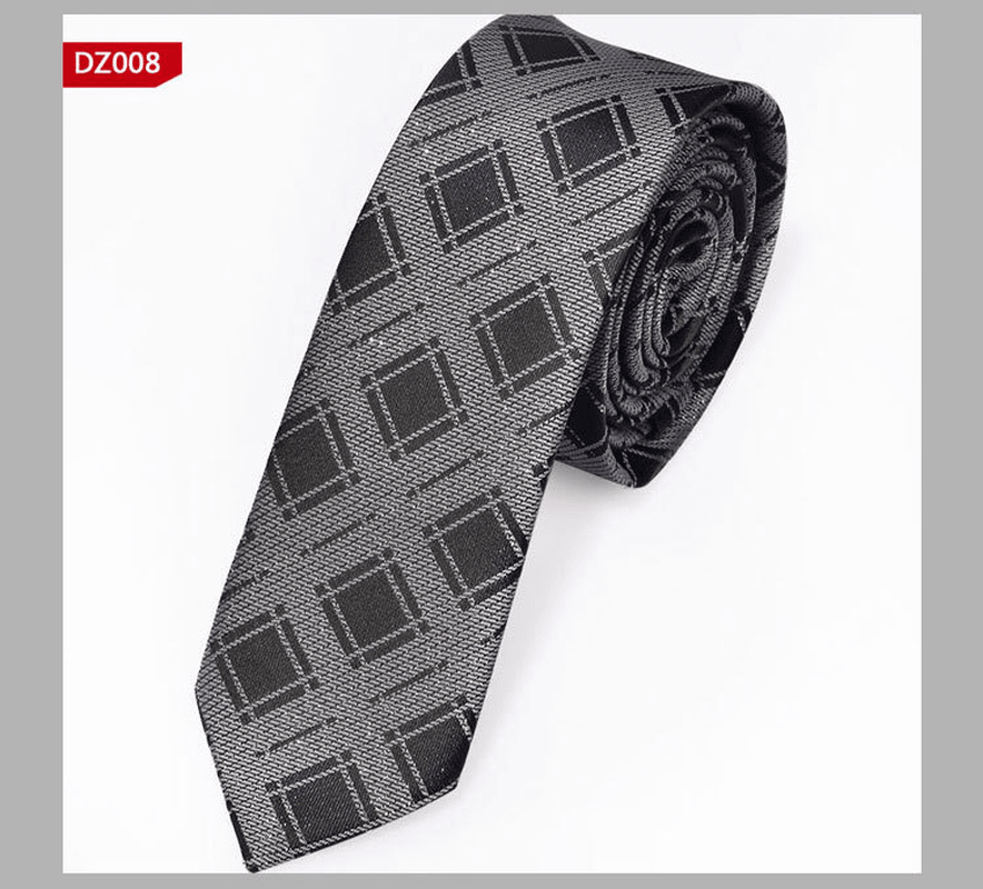 British Style Polyester Yarn Dyed Male 5Cm Narrow Tie - MRSLM