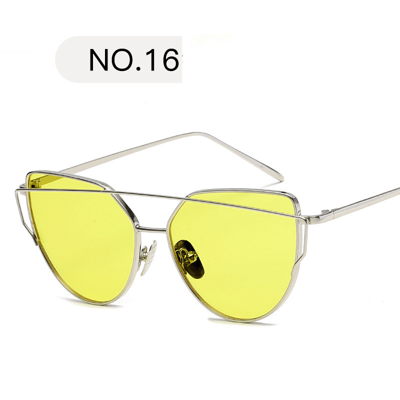 Design Mirror Rose Gold Vintage Cateye Fashion Sun Glasses Lady Eyewear - MRSLM