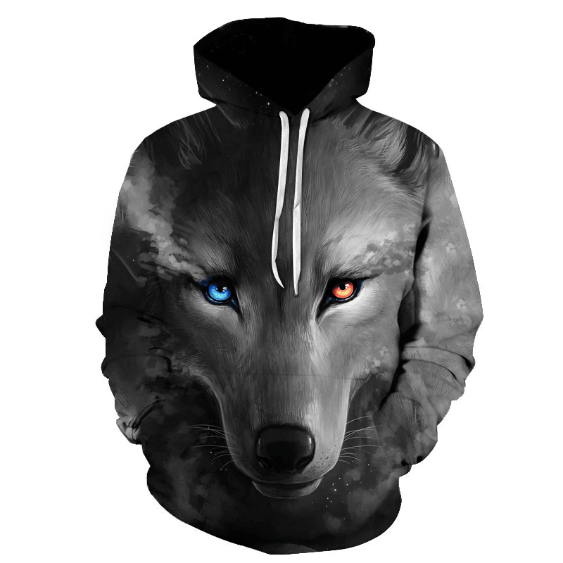 Fast Sell Foreign Trade Fox Wolf 3D Digital Printing Trend Men''S Sweater Manufacturers Direct Support to Map Customization - MRSLM