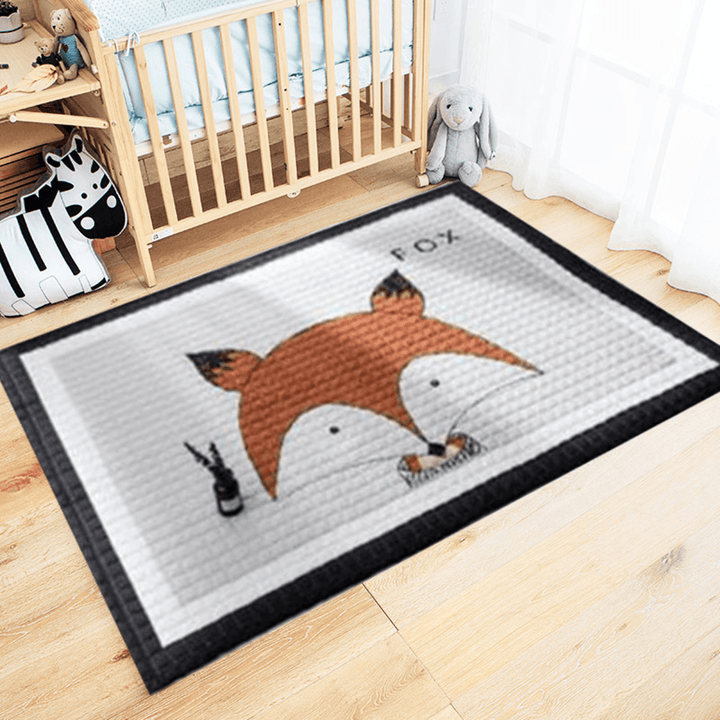 195 X 145Cm Cute Animal Soft Rectangle Baby Kid Play Mat Activity Crawling Blanket - MRSLM