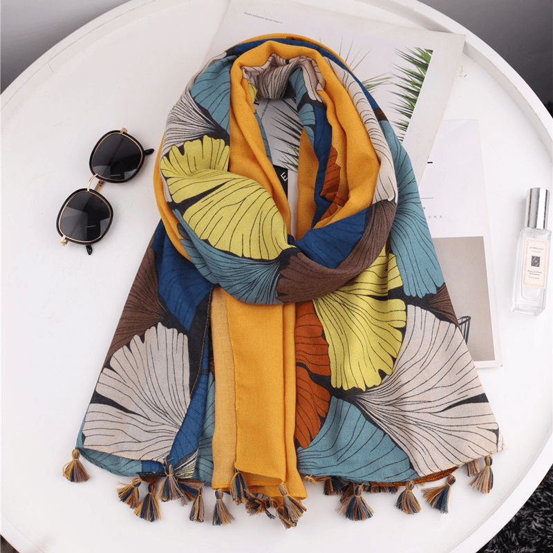 Turkey Desert Vacation Fringed Ethnic Style Cotton and Linen Scarf Ladies Travel - MRSLM