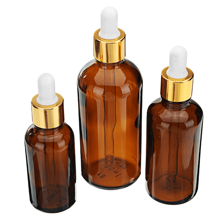 Brown Amber Glass Bottle Glass Dropper Dropping Bottle Refillable Container 10/20/50Ml - MRSLM