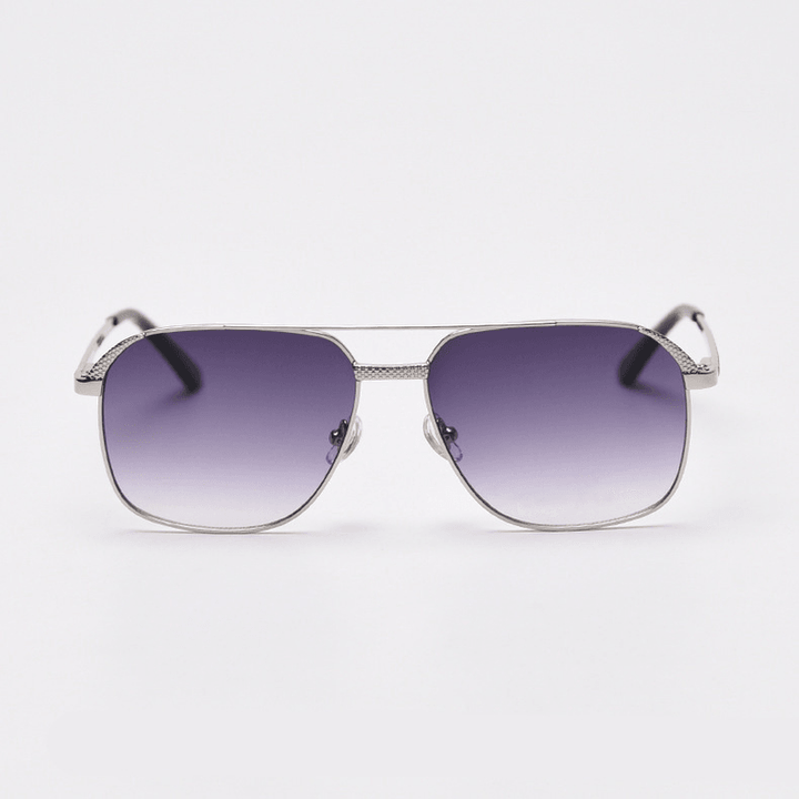 Metal Retro Double Beam Large Frame Color Film Sunglasses - MRSLM