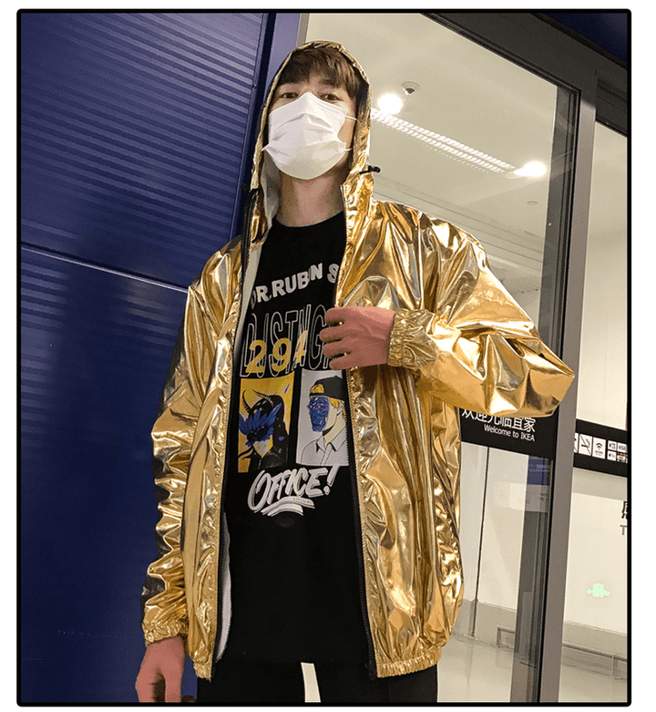 Gold and Silver Reflective Laser Show Shiny Jacket - MRSLM