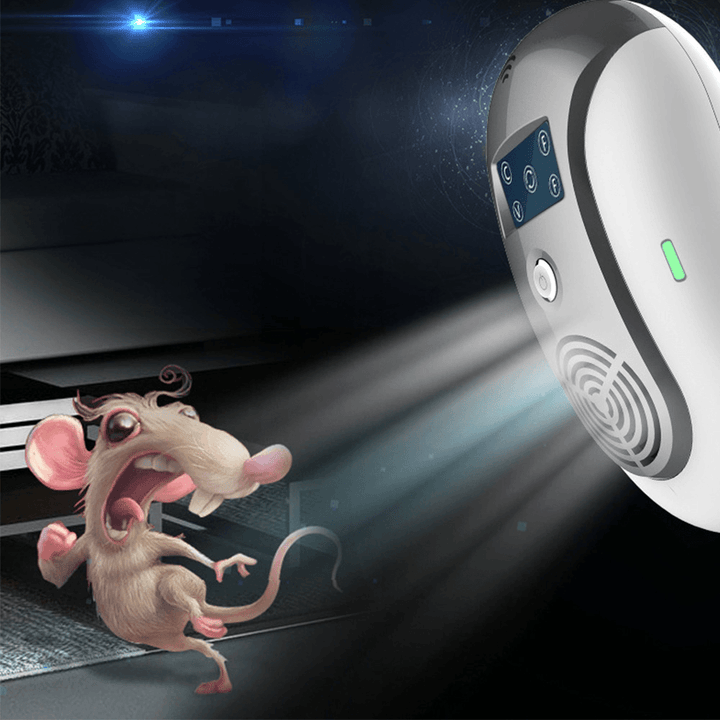 Ultrasonic Electronic Pest Insect Repeller anti Mouse Mosquito Dispeller Cockroach 8 Frequencies Rodent Bug Controller Killer for Home - MRSLM
