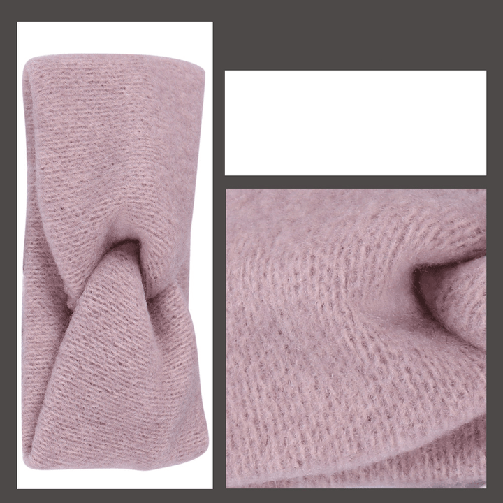 Simple and Versatile Wide-Sided Cross Woven Knitted Headband - MRSLM