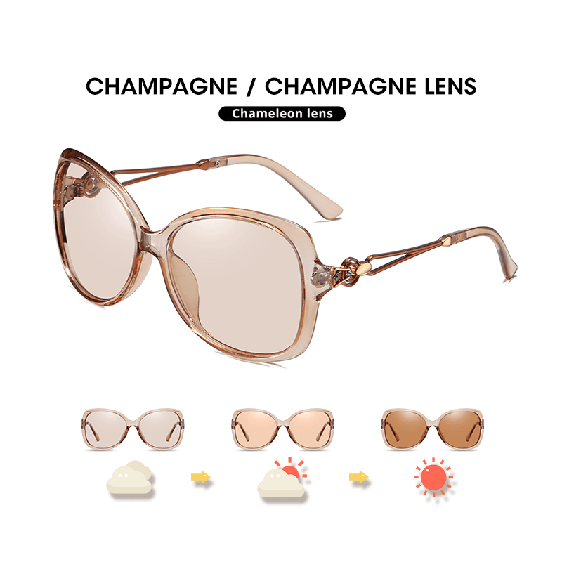 Fashion Women'S Large Frame Sunglasses with Diamonds - MRSLM