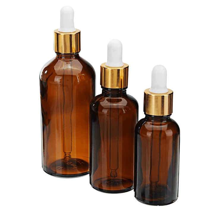 Brown Amber Glass Bottle Glass Dropper Dropping Bottle Refillable Container 10/20/50Ml - MRSLM