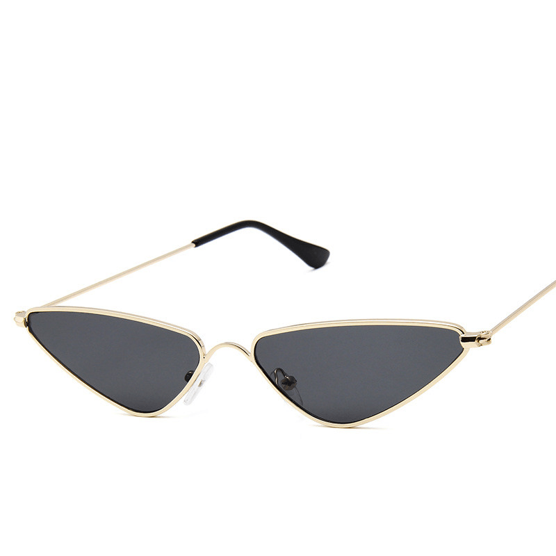 Small Frame Sunglasses Fashion Triangle Ocean Piece Metal Sunglasses - MRSLM