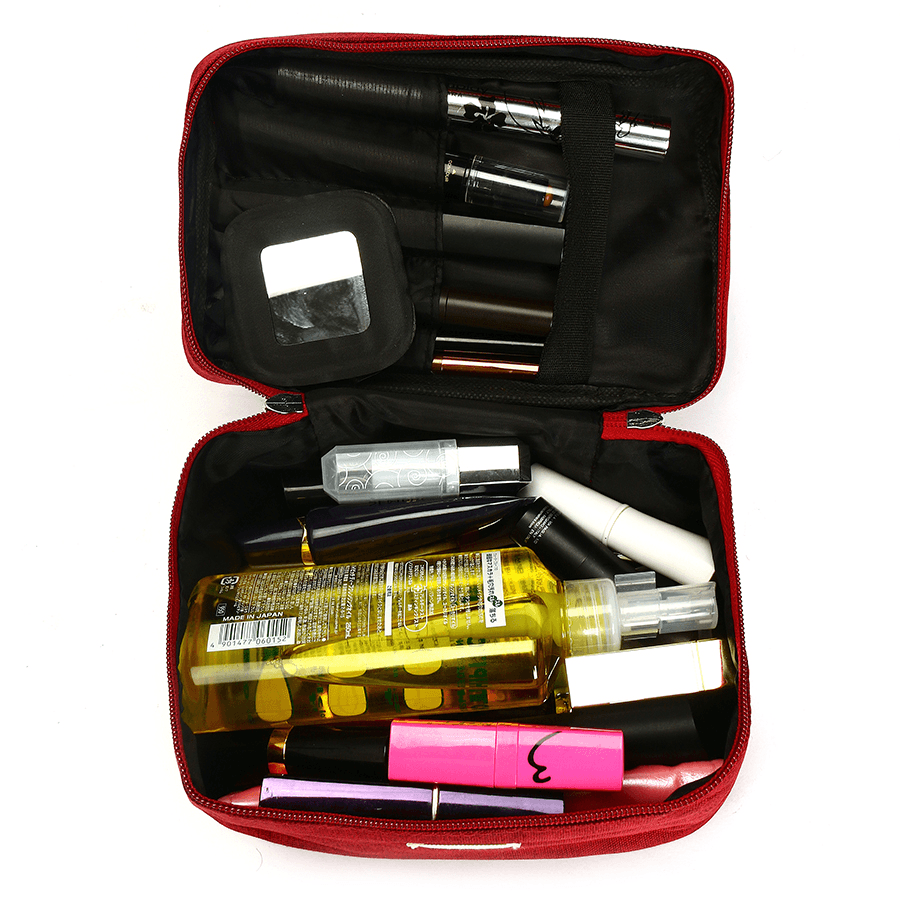 KC-MB02 Portable Travel Storage Bag Durable Canvas Cosmetic Makeup Bag Travel Organizer - MRSLM