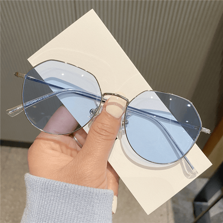 Square Sunglasses Female round Polygonal Ocean Piece Gradient - MRSLM