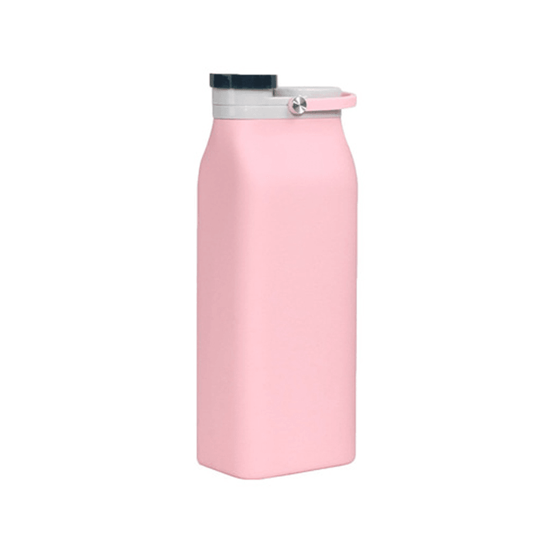 600ML Creative Silicone Foldable Leak-Proof Sport Water Bottle Collapsible Drink Outdoor Travel Travel Kettle Cup Bicycle Water Bottle - MRSLM