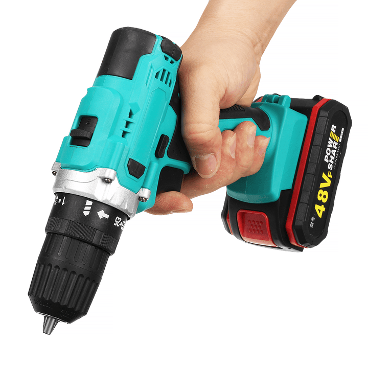 48Vf 3 in 1 Multifunctional Cordless Drill Electric Torque Wrench Screwdriver Drill 3/8-Inch Chuck Cordless Impact Drill - MRSLM