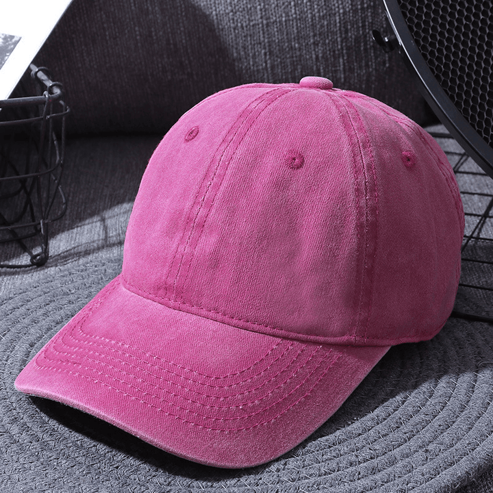 Washed Baseball Caps for Men and Women Outdoor Distressed Sun Hats Simple Caps - MRSLM