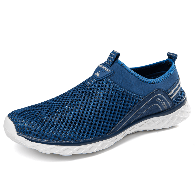 Men Mesh Breathable Non Slip Lightweight Comfy Slip on Outdoor Casual Wading Shoes - MRSLM
