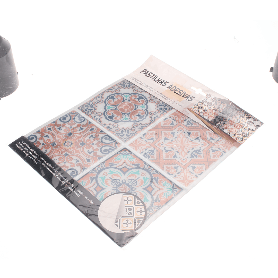 Wall Tile Sticker Self-Adhesive PVC Kitchen Bathroom Floor Home Decoration 10"X10" - MRSLM