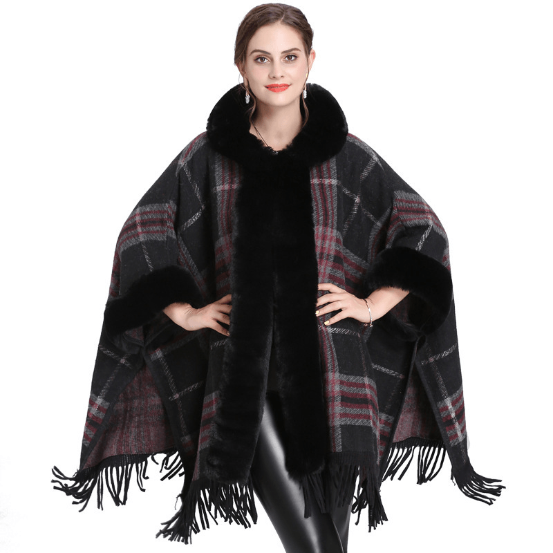 Knitted Cardigan Coat Cloak Shawl - MRSLM