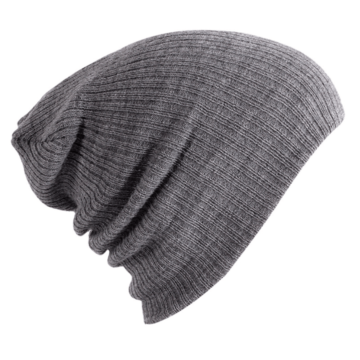 Solid Color Striped Woolen Hat Cap - MRSLM