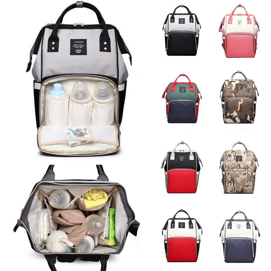 16L Mummy Backpack Baby Nappy Diaper Bag Large Capacity Storage Pouch Outdoor Travel - MRSLM