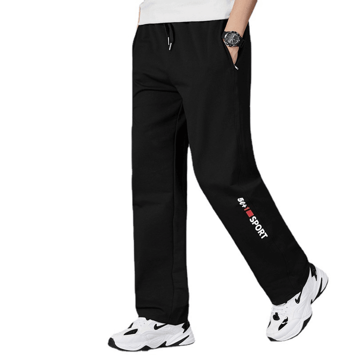 Men Running Pants Joggers Sweatpant Spring Autumn Jogging Sport Trousers Loose Homewear Fitness Straight Breathable - MRSLM