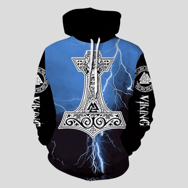 Men'S Loose Printed Pullover Hoodie - MRSLM