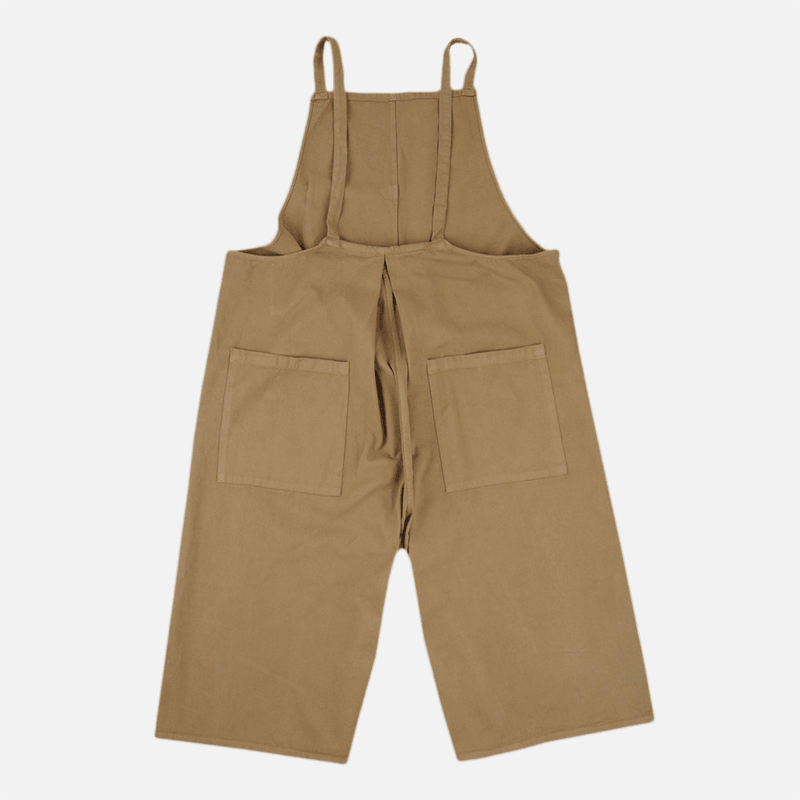 Men 100% Cotton Multi Pockets Wide Straight Fit Bib Pants - MRSLM