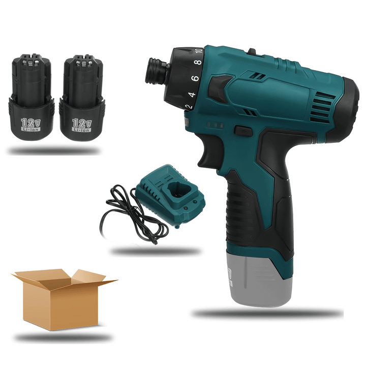 12V 2 Speed Cordless Electric Screwdriver 1500Mah Mini Household Electric Screw Driver W/ None/1/2 Battery for Bosch BS1215 - MRSLM