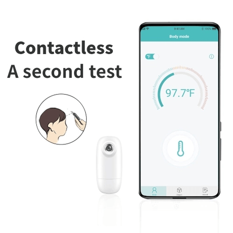 Thermodock Non-Contact Contactless Smart IR Infrared Sensor Forehead Body/Object Thermometer Replacement for OTG Function Android System with APP Control - MRSLM