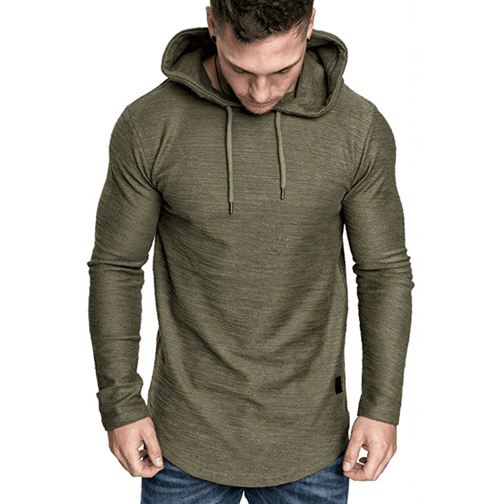 Men'S Hooded Sweater Long-Sleeved T-Shirt Men - MRSLM