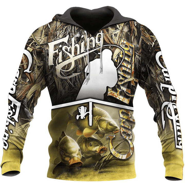 Fishing Enthusiasts Hoodie Digital Printing Outdoor Sports Loose Hoodie with Hood - MRSLM