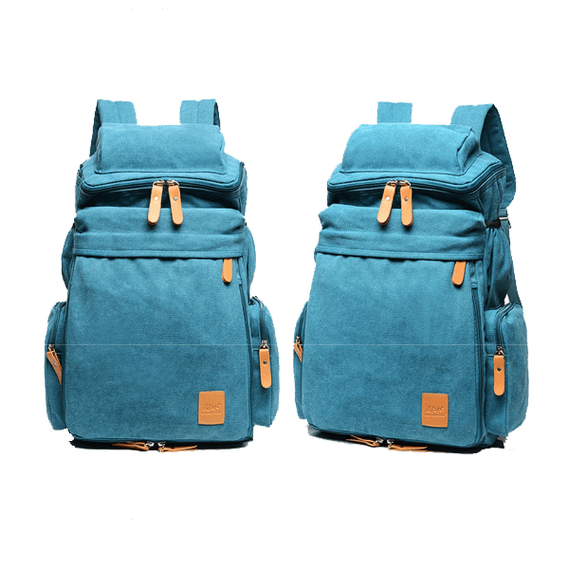Men Women Large Capacity School Laptop Backpack Canvas Casual Backpack - MRSLM