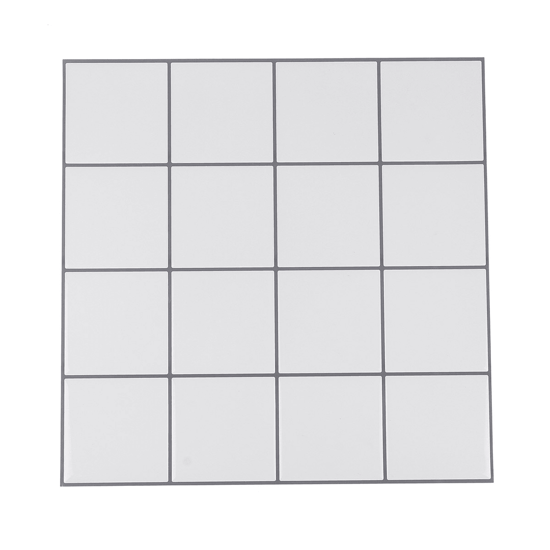 3D Tile Stickers Kitchen Bathroom Self-Adhesive Wall Cover Decal Sticker 12''X12'' - MRSLM