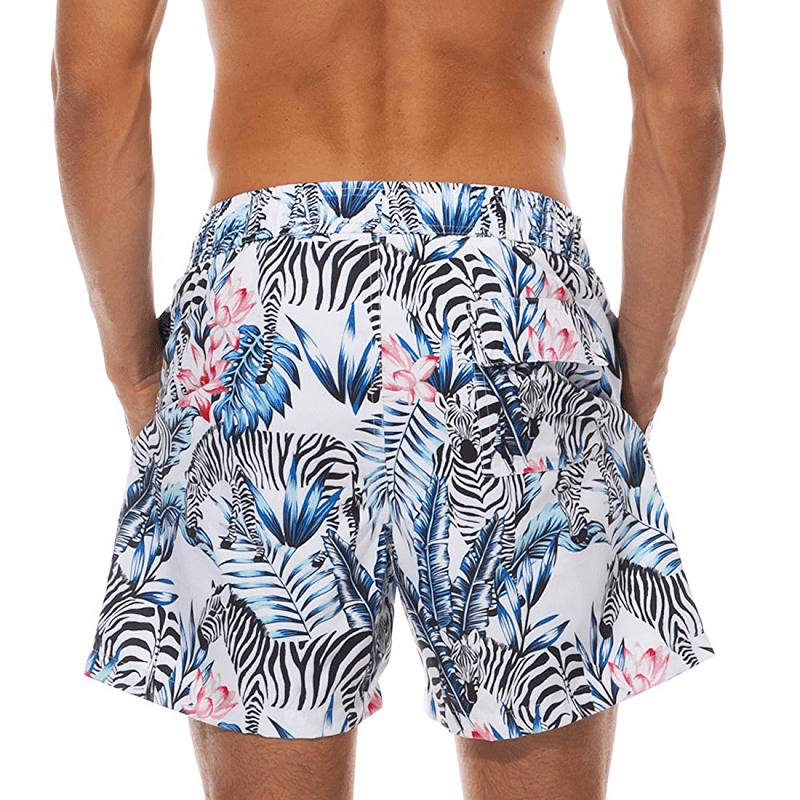 Men'S Casual Quick-Drying Beach Adjustment Belt Shorts Men'S Beach Wear Board Shorts - MRSLM