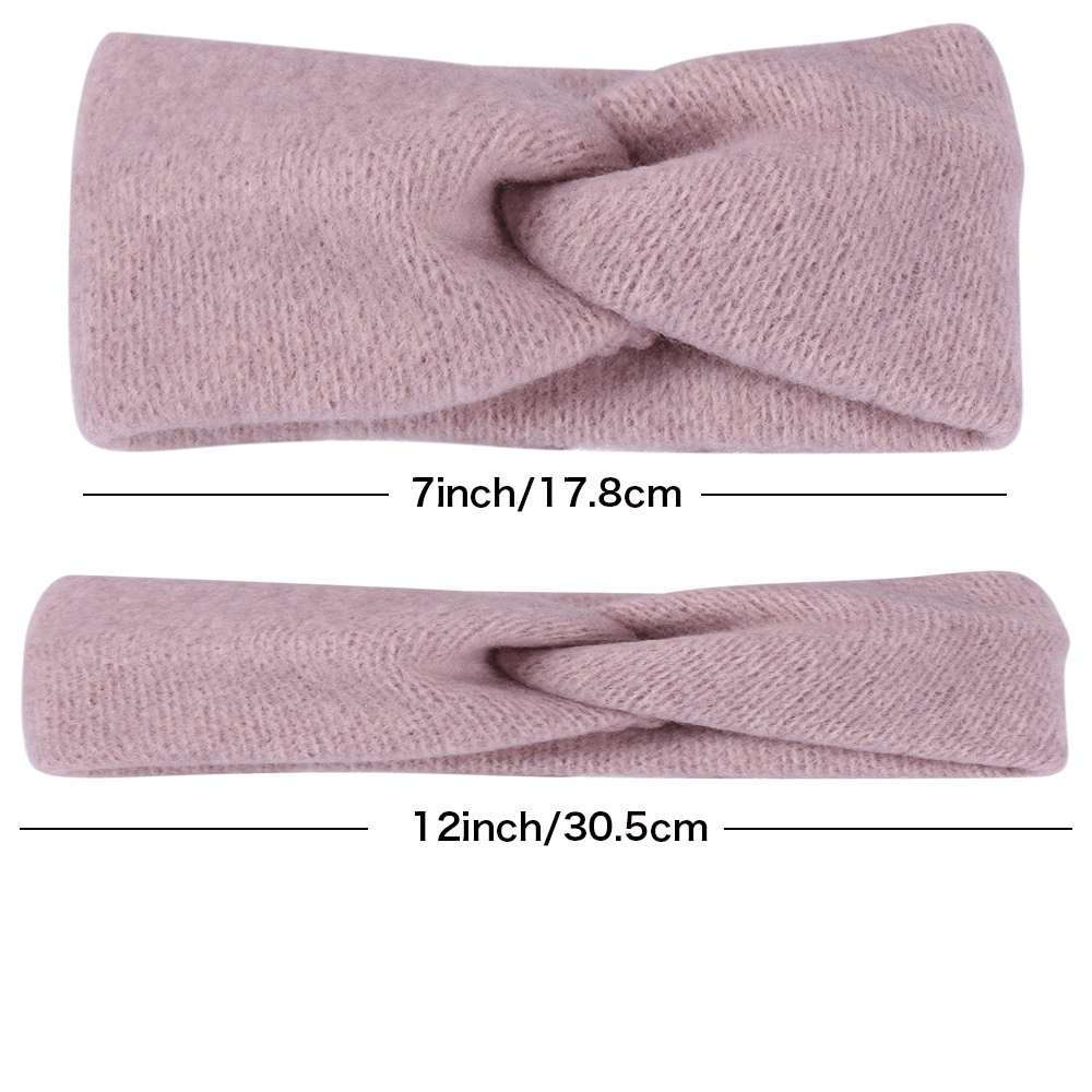 Simple and Versatile Wide-Sided Cross Woven Knitted Headband - MRSLM